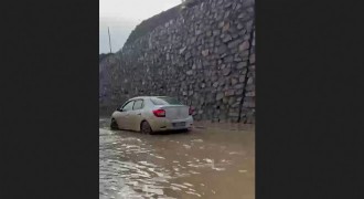  Erzurum - Artvin kara yolunda sel